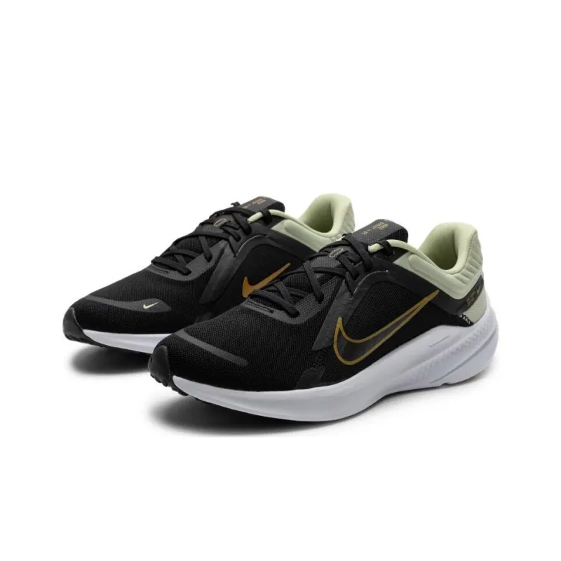 Nike Quest 5 Olive Aura Black White Bronzine-2