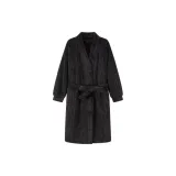 Dark Gray Kimono with Thick Collar