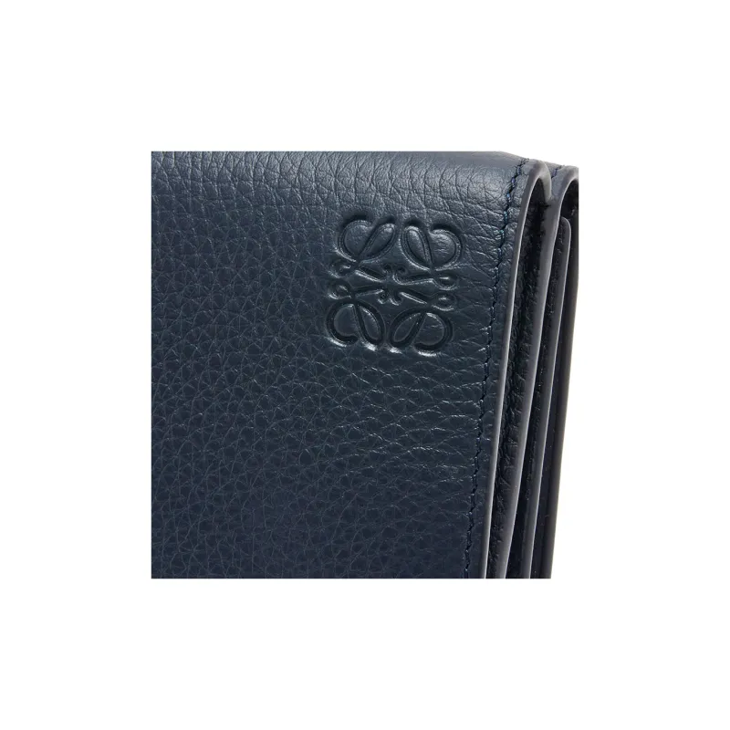 LOEWE Grained Calfskin Wallet Men's Dark Marine Blue-5