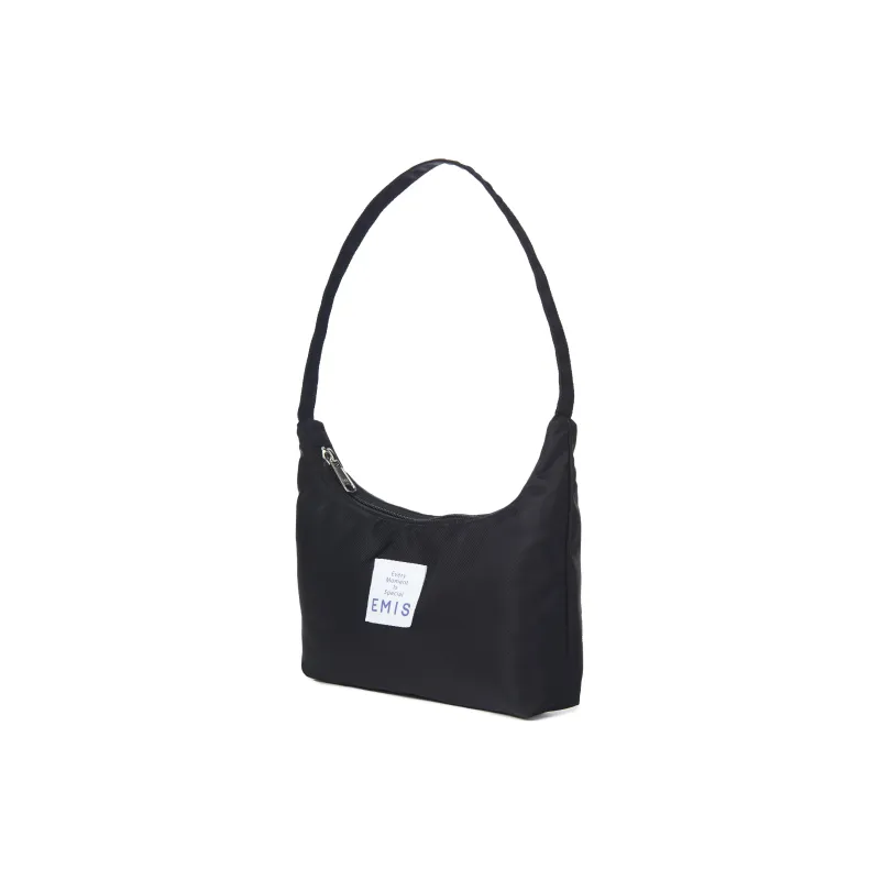 Emis Polyester Hobo Bag, Handbag, Shoulder Bag Unisex Black-1