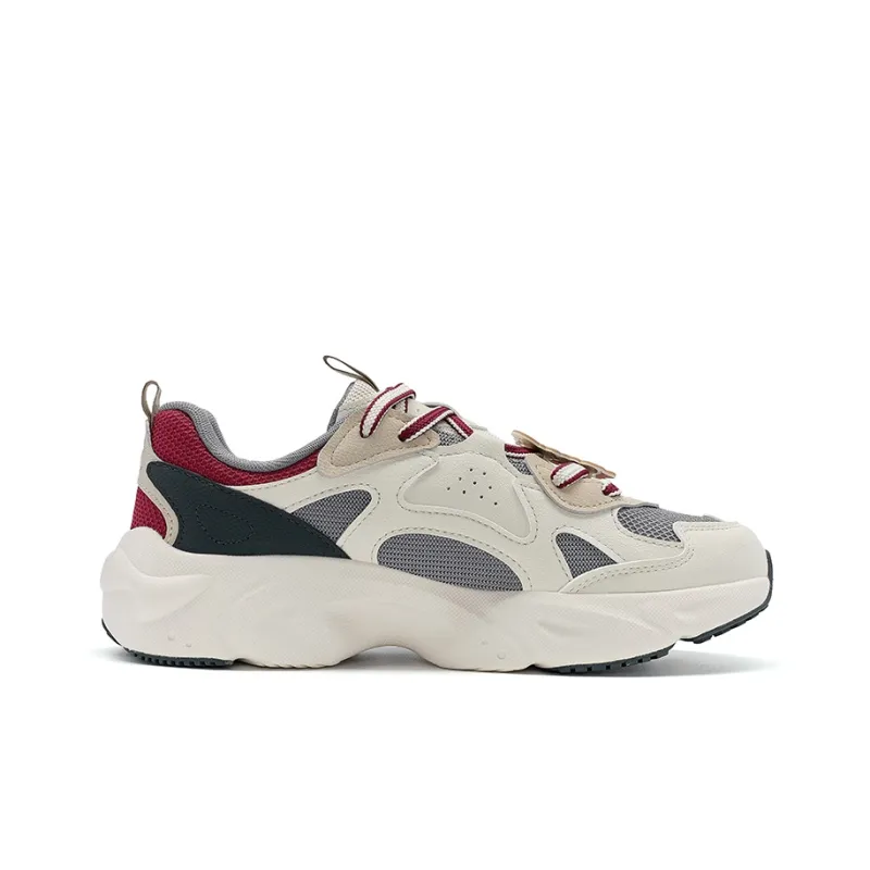XTEP New Year Collection Slip-Resistant Cushioning Low-Top Casual Shoes Men's Milk Tea White Earth Gray-1