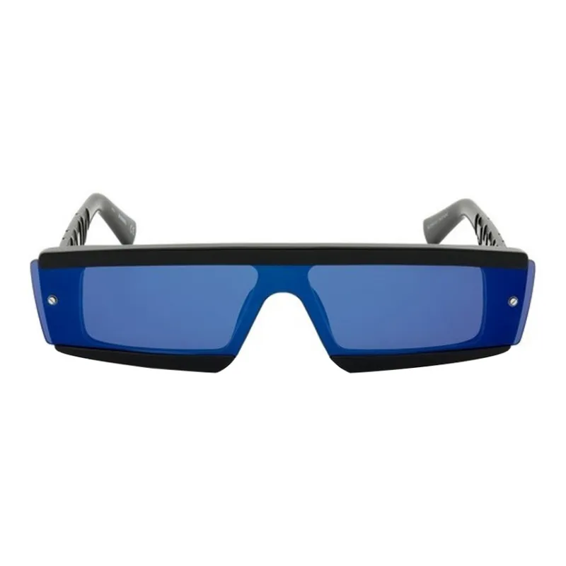 DIESEL Acetate Irregular Shape Sunglasses Men's Black-1