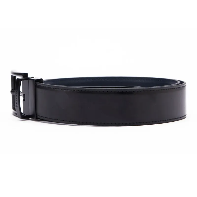 PEDRO Solid Color, Double Sided Pin Buckle Calfskin Leather Belts Men's-3