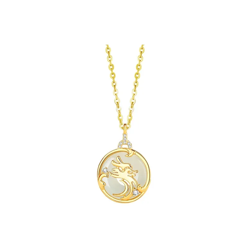 OQD Chalcedony Jade Necklaces Unisex-0