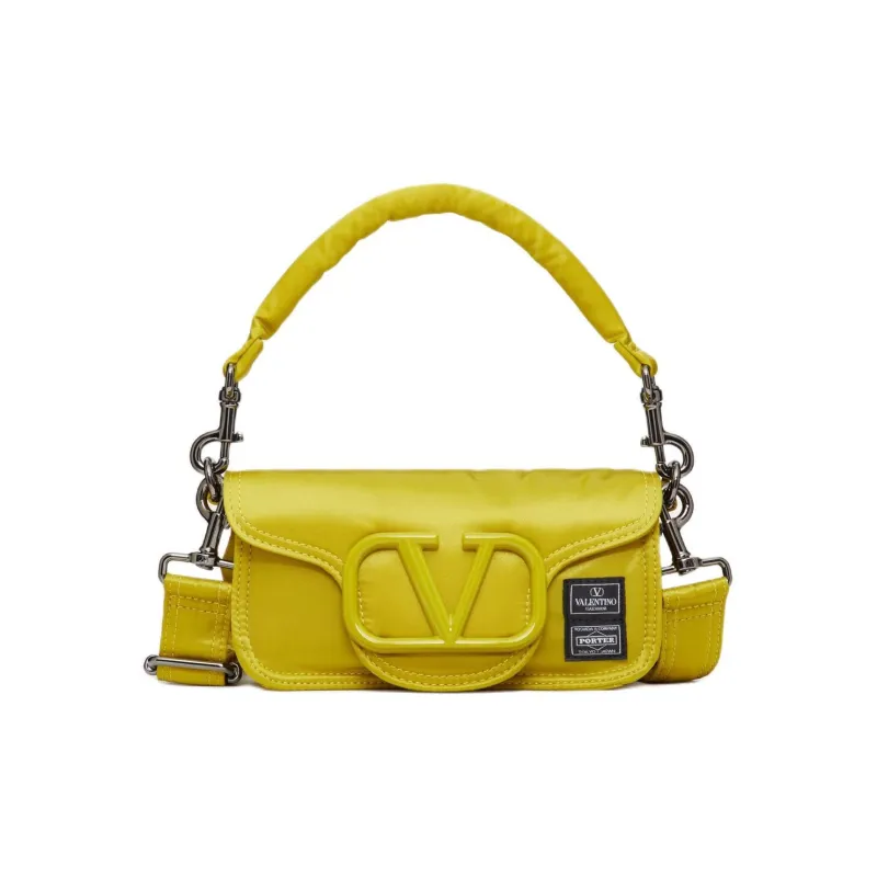Valentino PORTER Locò Nylon Shoulder Bag Crossbody Bag Handbag Women's Yellow-0