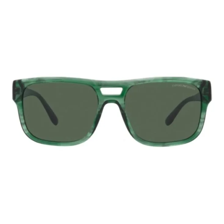 EMPORIO ARMANI Plastic Aviator Sunglasses Men's Green-1