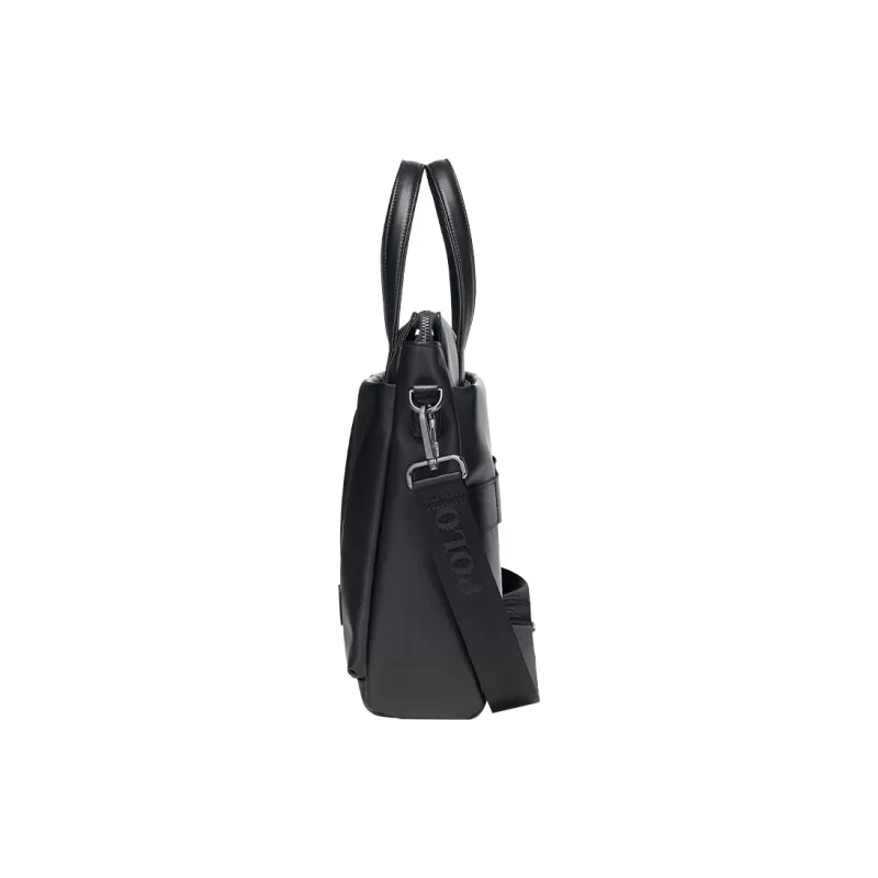 POLO Synthetic Leather Crossbody Bag Briefcase Tubas Men's Black/Gray-3