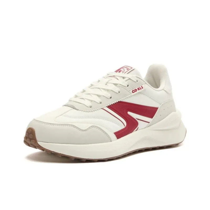 QIAODAN White 2.0 Abrasion Resistant Low Top Casual Running Shoes Women's White Red-2