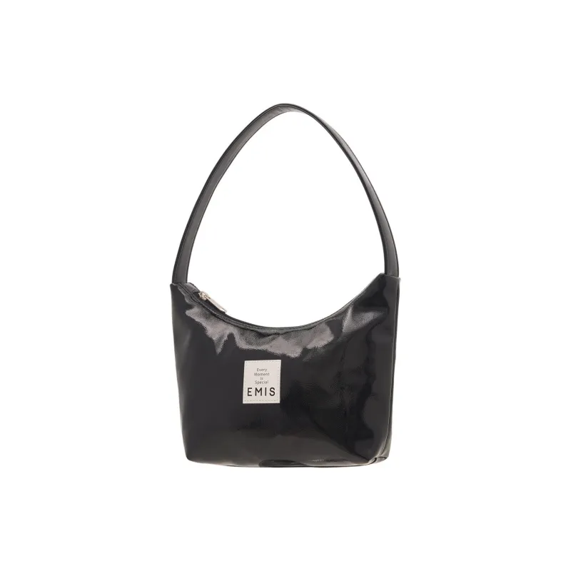 Emis Polyurethane Vagabond Bag Shoulder Bag Women's Black-1