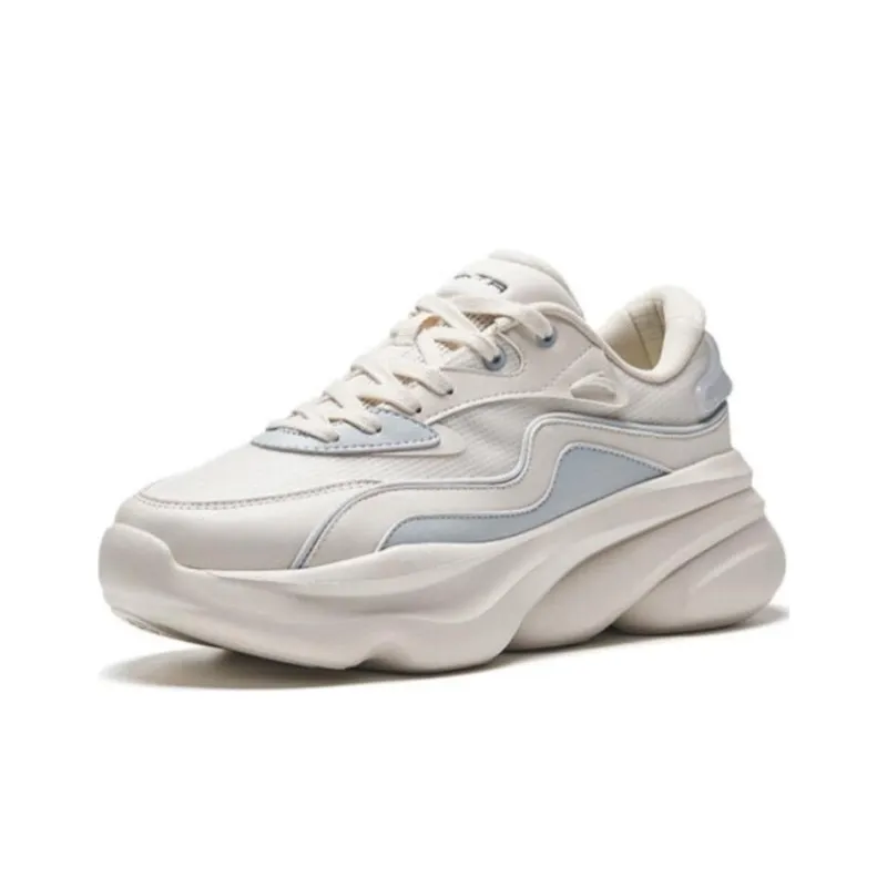 Anta Meow Shoes 3 Anti Slip Wear Resistant Low Top Chunky Sneakers Women's Cloud Gray-2