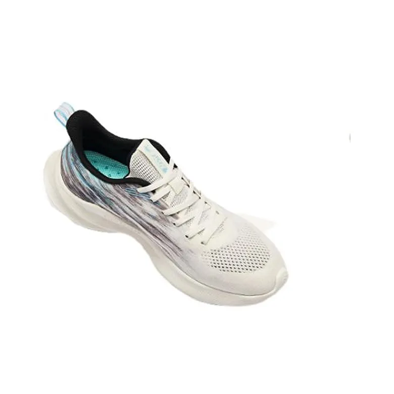 QIAODAN Sigh 4.0 Anti Slip Wear Resistant Low Top Running Shoes Men's Gray Blue White-2