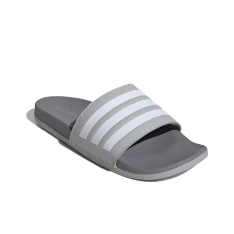Adidas Adilette Comfort Slides Grey Cloud White Grey Three-2