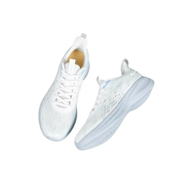 QIAODAN Slip Resistant Low Top Running Shoes Men's White Blue-2