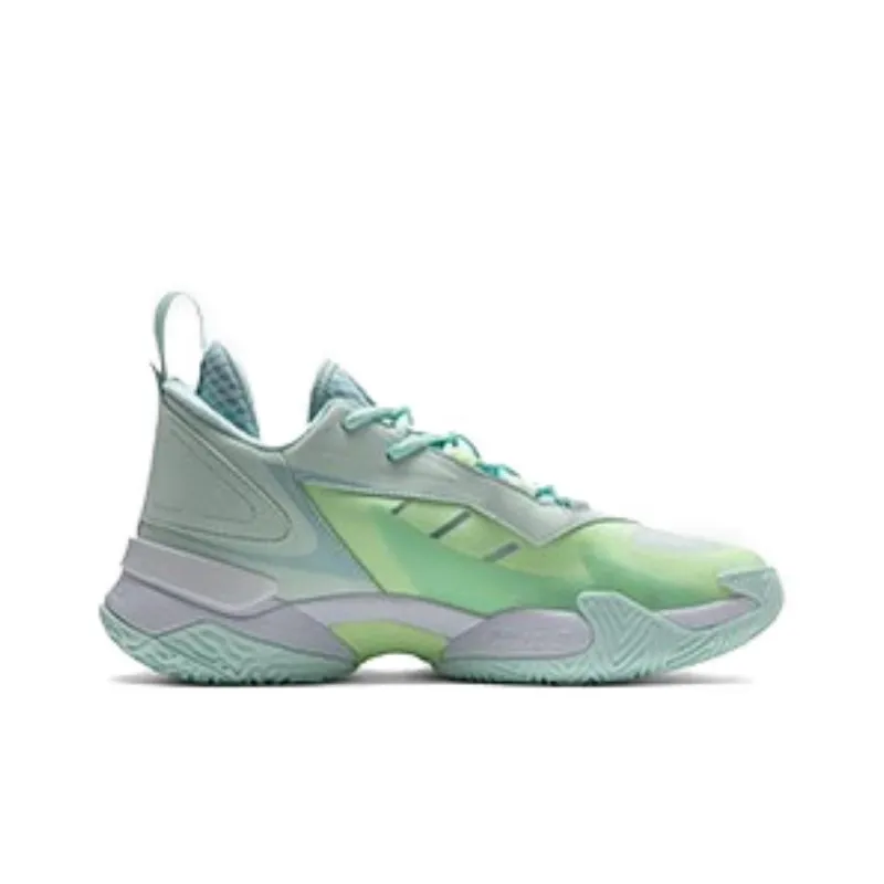 PEAK Cushioning Wear Resistant Mid Top Basketball Shoes Men's Gouache Green-1