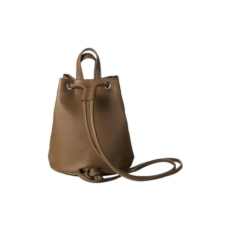 Emis PVC With Leather Crossbody Bag Shoulder Bag Mini Unisex Brown-2
