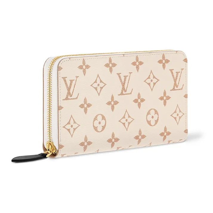 LOUIS VUITTON Zippy Monogram Dunes Canvas With Leather Wallet Women's Beige-1