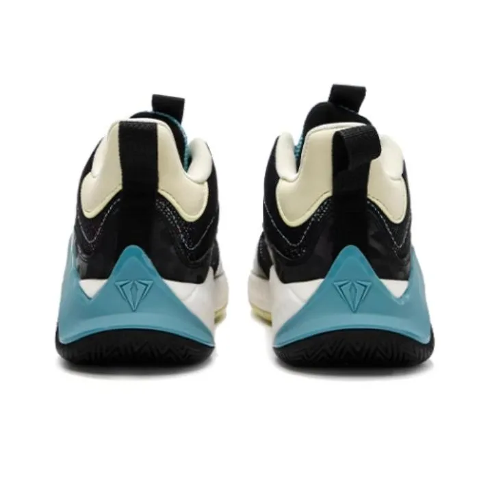 QIAODAN Anti Slip Wear Resistant Low Top Basketball Shoes Men's Black-3