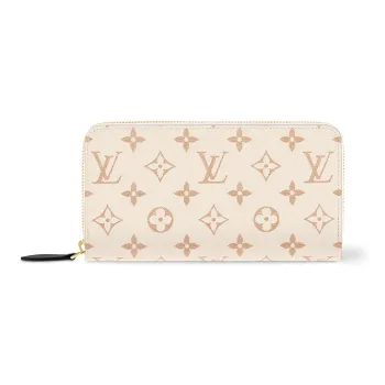 LOUIS VUITTON Zippy Monogram Dunes Canvas With Leather Wallet Women's Beige