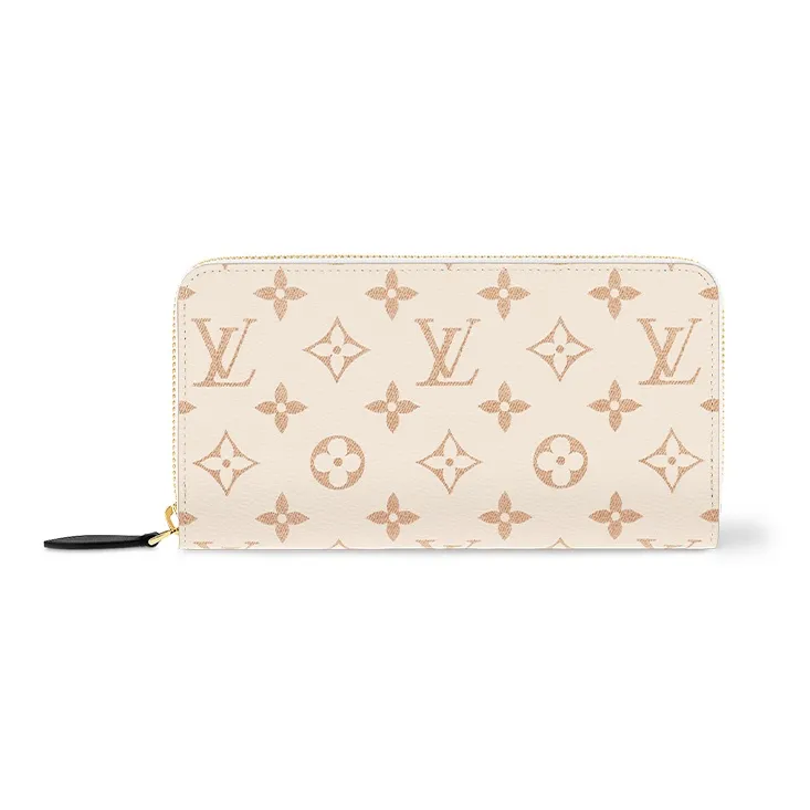 LOUIS VUITTON Zippy Monogram Dunes Canvas With Leather Wallet Women's Beige-0