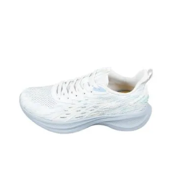 QIAODAN Slip Resistant Low Top Running Shoes Men's White Blue