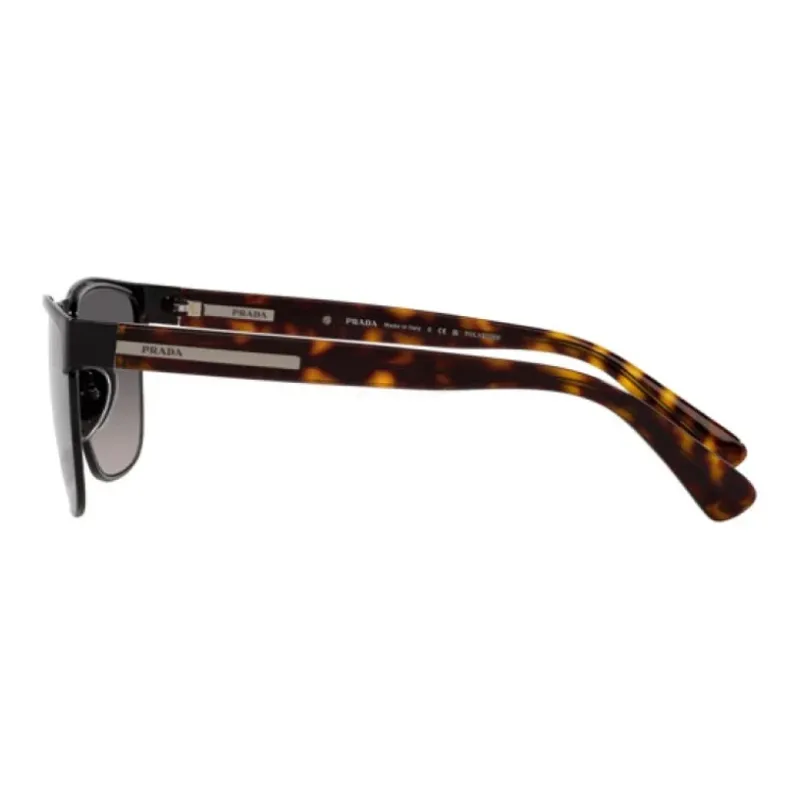 PRADA Metal Acetyl Rectangular Sunglasses Men's Tortoiseshell-4