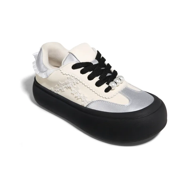 TTKJ Height Increasing Abrasion Resistant Low Top Skateboard Shoes Women's-3