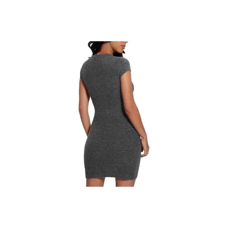 GUESS Short-Sleeved Dresses Women's Black Coal South Flower-2