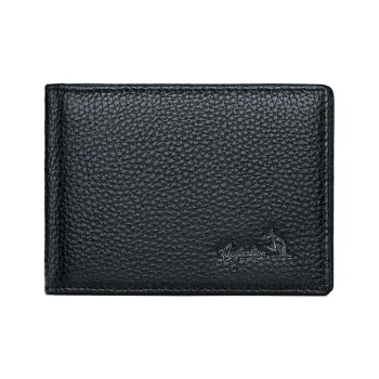 AUGTARLION Cow Leather Document Holder With Card Slot And Card Holder Regular Men's Black