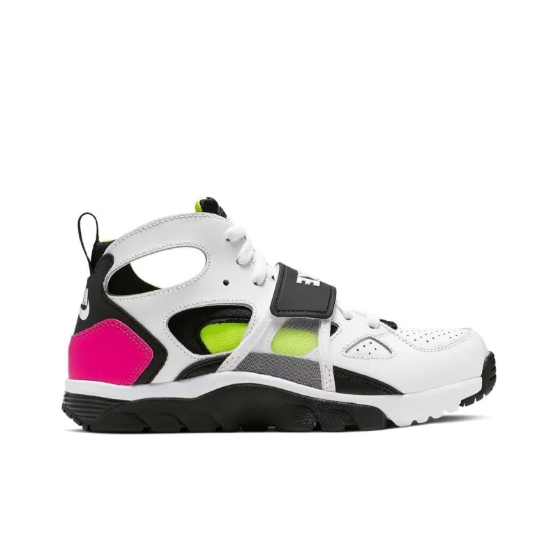 Nike Air Trainer Huarache White Laser Fuchsia Volt Black GS-1