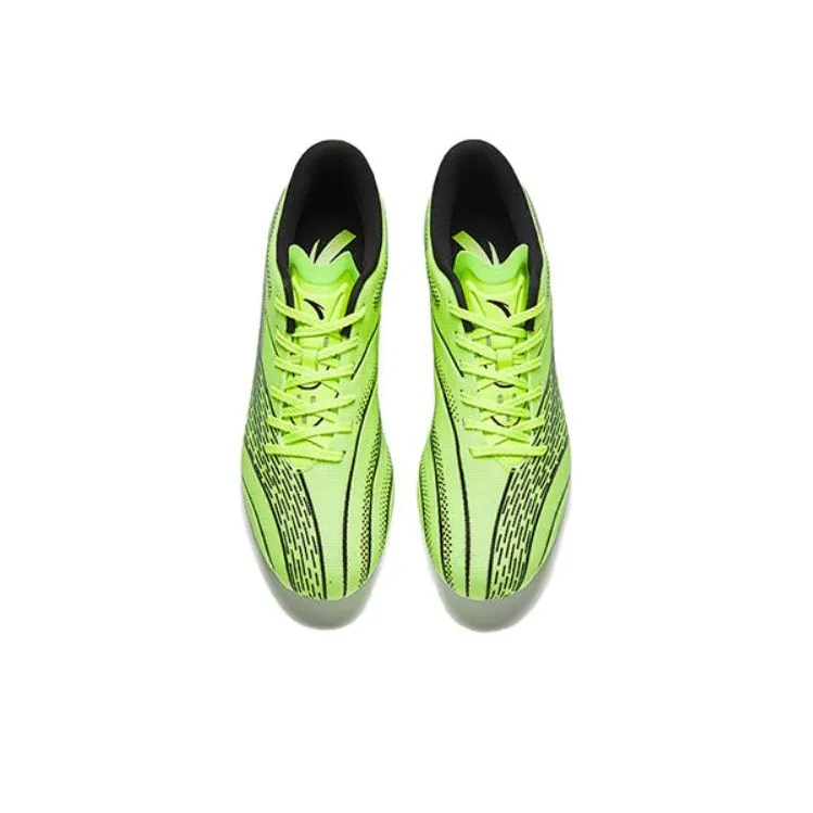 Anta Anti Slip Wear Resistant Soccer Shoes Men's Green Black-2