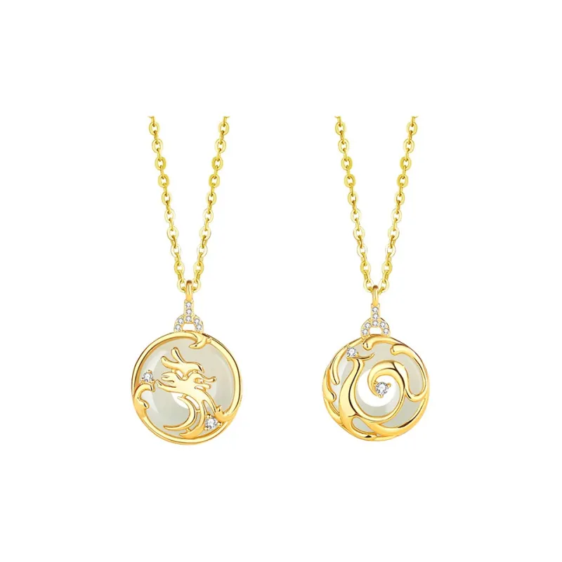 OQD Chalcedony Jade Necklaces Unisex-2