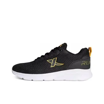 XTEP Feather Cushioning, Wear Resistant Low Top Running Shoes Men's Black Gold