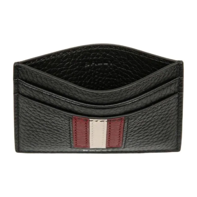 BALLY Grain Leather Wallet, Card Holder Men's Black-2