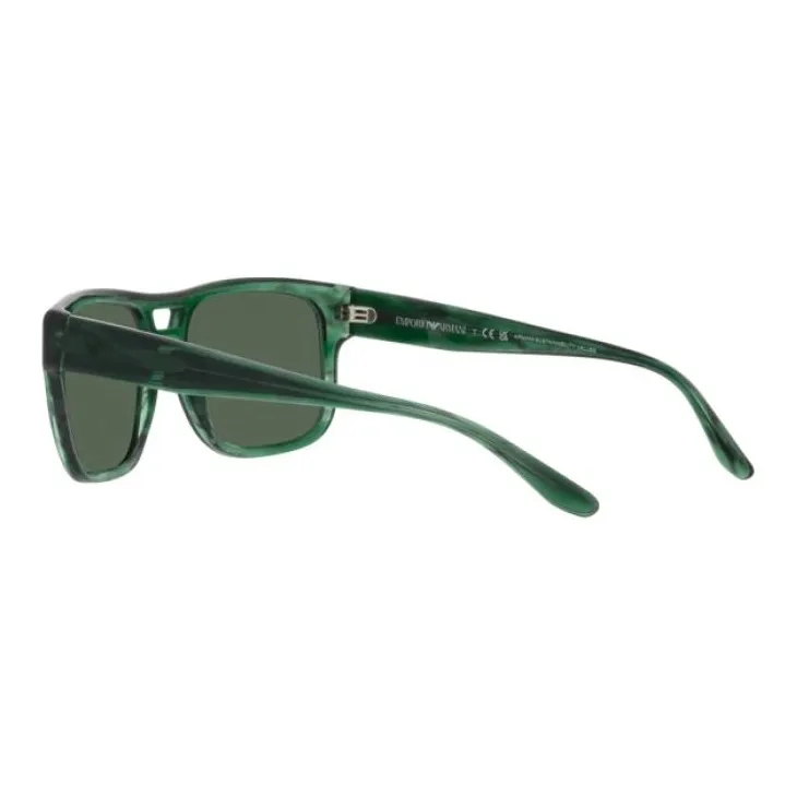 EMPORIO ARMANI Plastic Aviator Sunglasses Men's Green-4