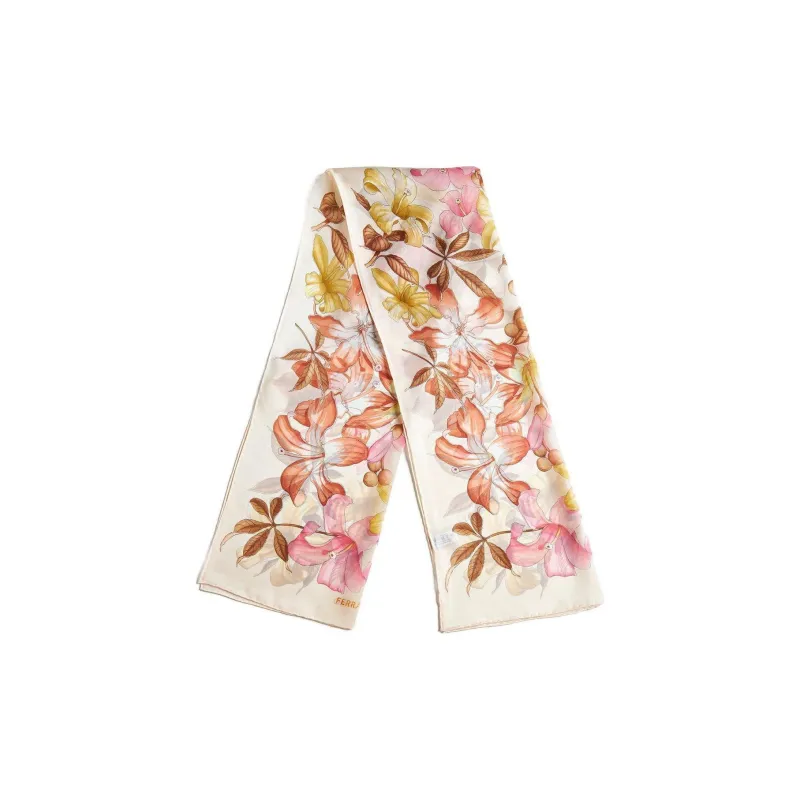 Ferragamo Floral print Cashmere Scarf-2