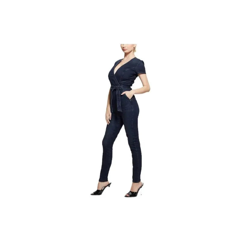 GUESS Leslie Denim Jumpsuit Jumpsuit Women's Blue-2