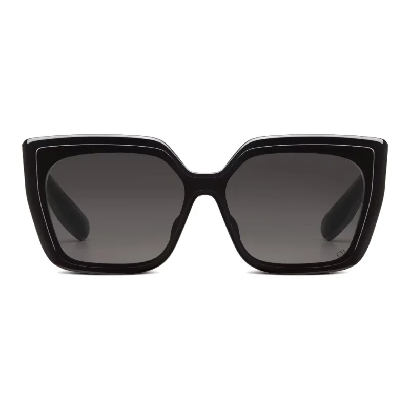 DIOR Acetate Square Sunglasses Unisex Black-1