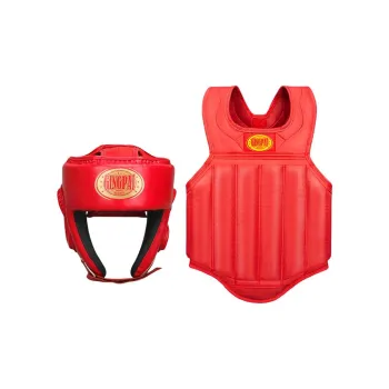 Competition Boxing Protective Gear Combination Set Oxford SMLXXL Unisex Red Blue Black