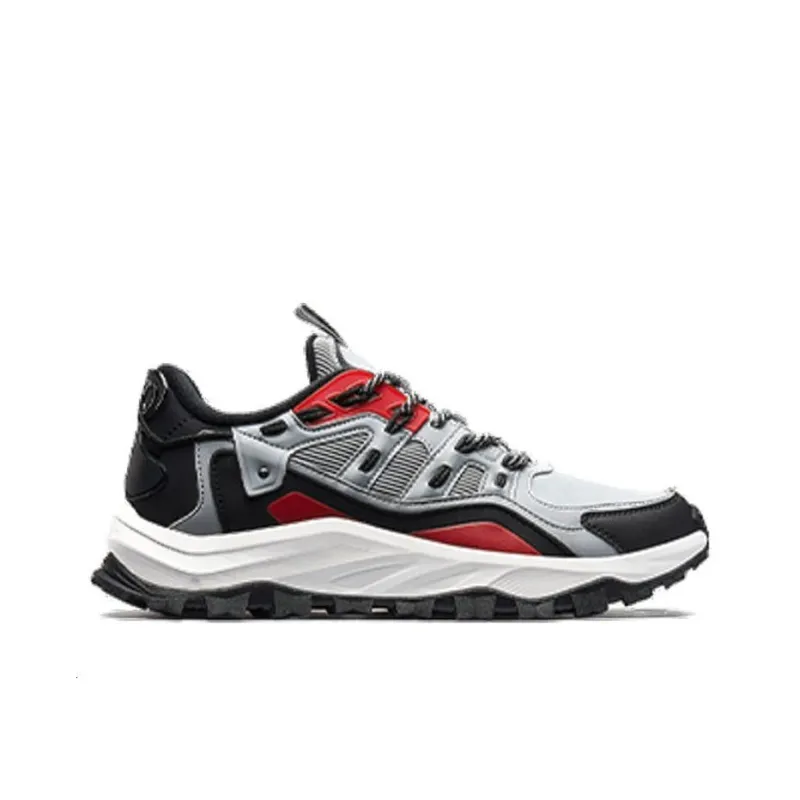 XTEP Anti Slip Wear Resistant Waterproof And Breathable Low Top Outdoor Shoes Men's Gray Black-1