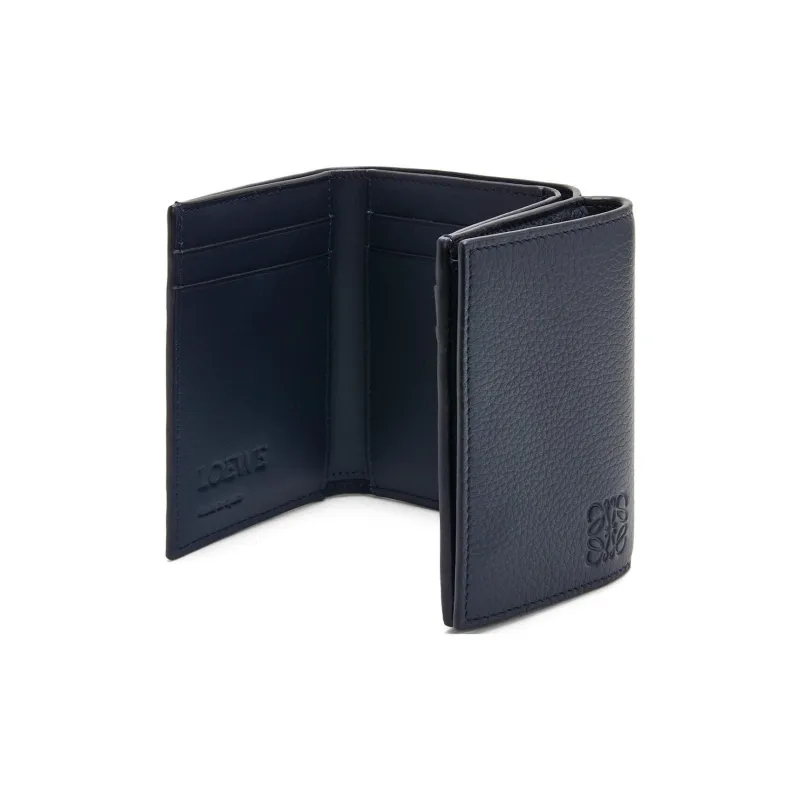 LOEWE Grained Calfskin Wallet Men's Dark Marine Blue-3