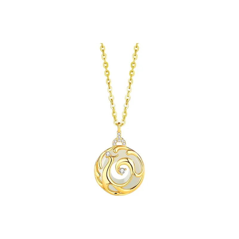 OQD Chalcedony Jade Necklaces Unisex-1