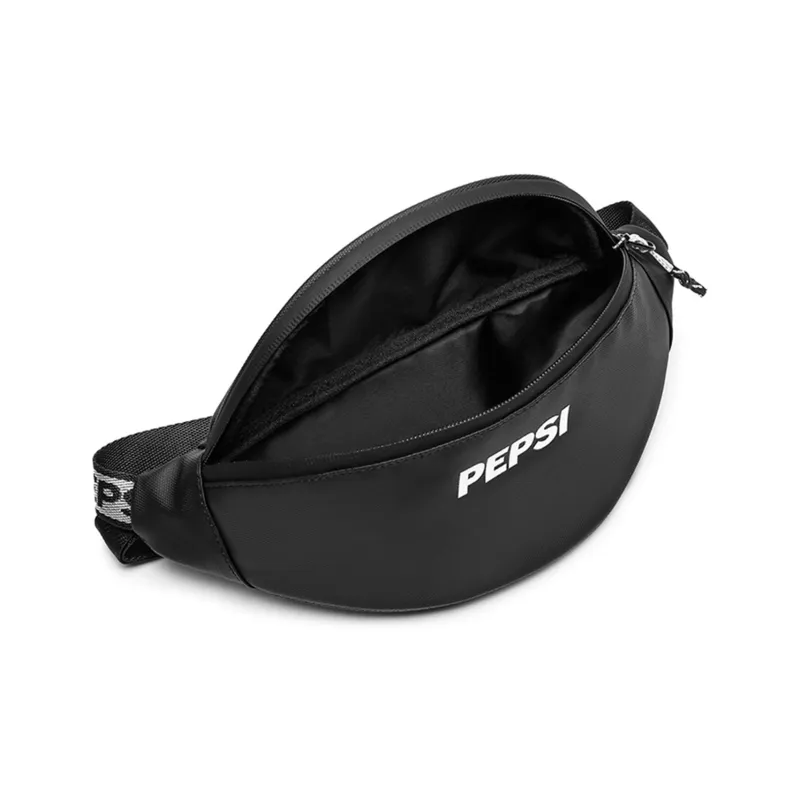 Pepsi Membrana Dermalis Fanny Pack Sling Bag Shoulder Bag Crossbody Bag Small Size Unisex Black/Jasper-3