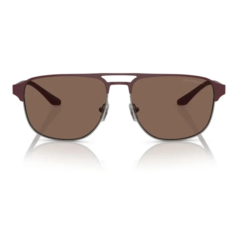 EMPORIO ARMANI Metal Aviator Sunglasses Men's Red-3