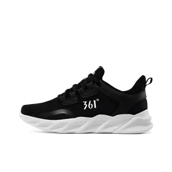 361° Slip Resistant Breathable Low Top Running Shoes Women's Black White