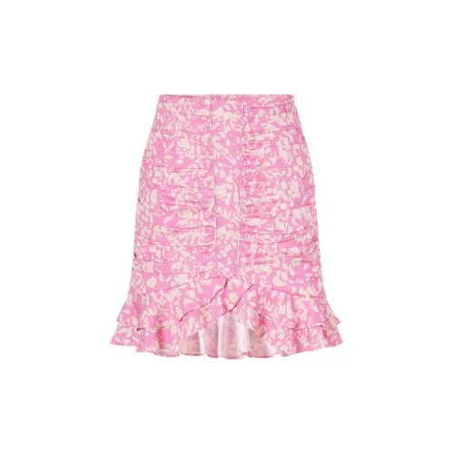 MOISSAC Casual Short Skirts Women's Floral Pink