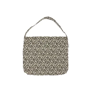 Emis Corduroy Handbag Shoulder Bag Regular Unisex White Leopard Print