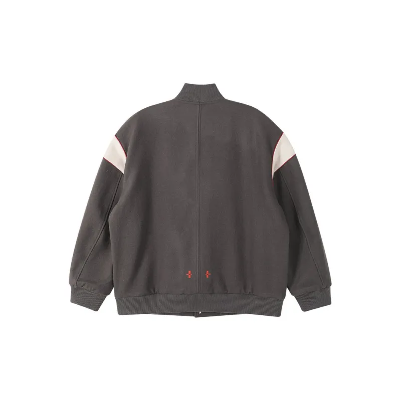FOSS SS24 Baseball Jacket Unisex Purple Gray-1