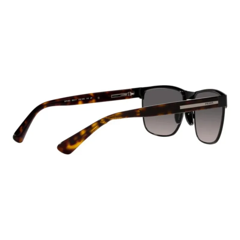 PRADA Metal Acetyl Rectangular Sunglasses Men's Tortoiseshell-6