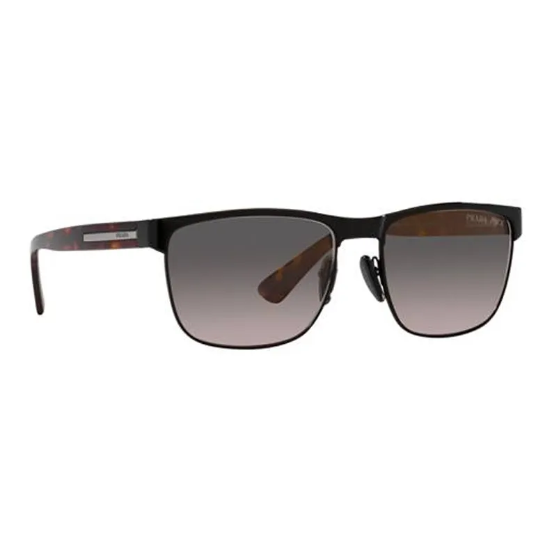 PRADA Metal Acetyl Rectangular Sunglasses Men's Tortoiseshell-2