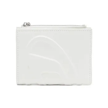 DIESEL Cow Leather Wallet Small Size Women's White